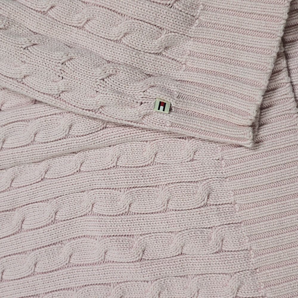 Tommy Hilfiger Pink Cable Knit Turtleneck Sweater - Picture 3 of 4